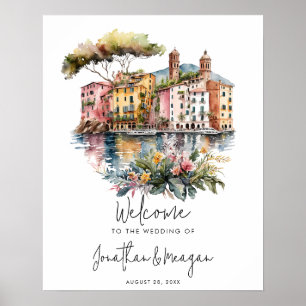 Italienisches Hochzeitsplakat an der Riviera Poster