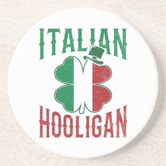 Italienisches Hooligan-Kleeblatt Getränkeuntersetzer (Vorne)