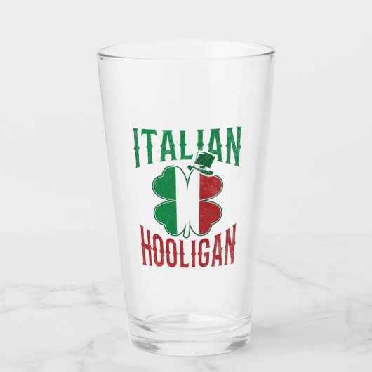 Italienisches Hooligan-Kleeblatt Glas (Vorderseite)