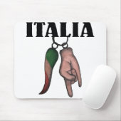 ITALIENISCHES HORN MIT BÖSEM BLICK, CORNO MOUSEPAD (Mit Mouse)