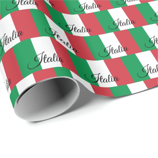 Italienisches Kartonpapier, patriotische italienis Geschenkpapier (Rolleneckpunkt)