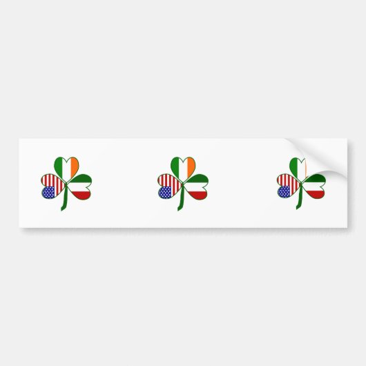 Italienisches Kleeblatt Autoaufkleber (Vorne)