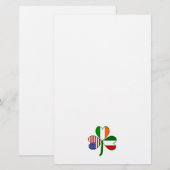 Italienisches Kleeblatt Briefpapier (Vorne/Hinten)