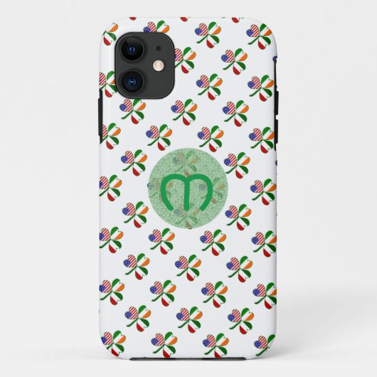 Italienisches Kleeblatt Kelly Green Personalisieru Case-Mate iPhone Hülle (Rückseite)