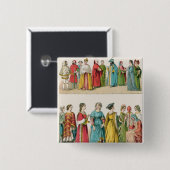 Italienisches Kleid Button (Vorne & Hinten)