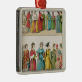 Italienisches Kleid Silbernes Ornament (Rechts)