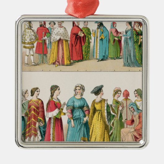 Italienisches Kleid Silbernes Ornament (Vorne)