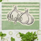 Italienisches Knoblauch-Geschirrtuch Handtuch (Gefaltet)