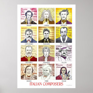 Italienisches Komponistplakat Poster