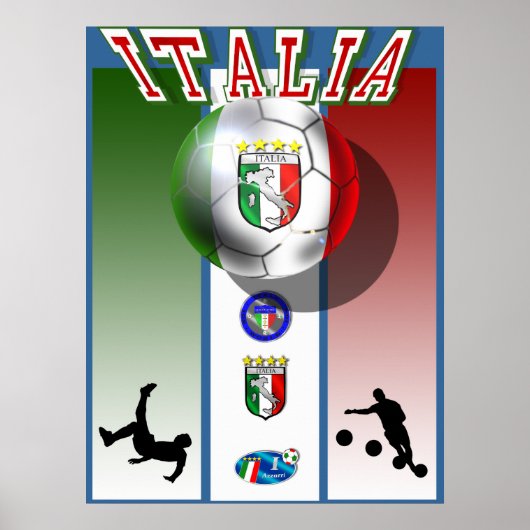 Italienisches Kunstwerk Weltmeisterschaft Fußballs Poster (Vorne)