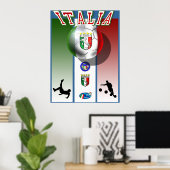 Italienisches Kunstwerk Weltmeisterschaft Fußballs Poster (Heimbüro)