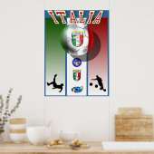 Italienisches Kunstwerk Weltmeisterschaft Fußballs Poster (Küche)