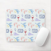Italienisches Küstenessen Mousepad (Mit Mouse)