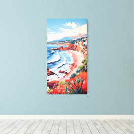 Italienisches Küstenort-Leinwand-Kunstwerk Leinwanddruck