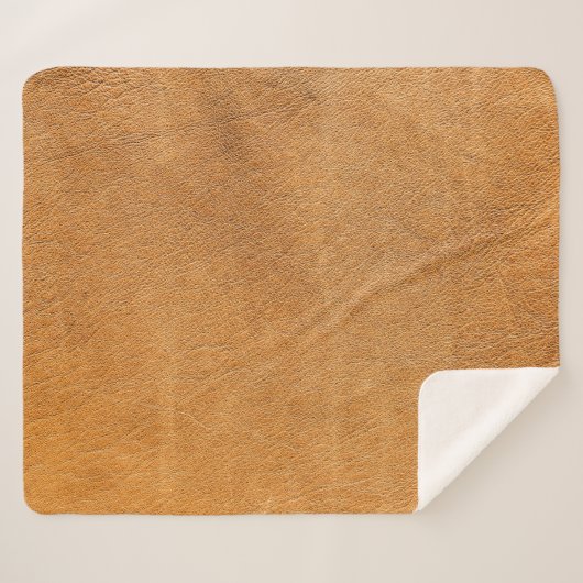 Italienisches Lambskin-Leder: Vintage Textur Sherpadecke (Vorderseite (Horizontal))