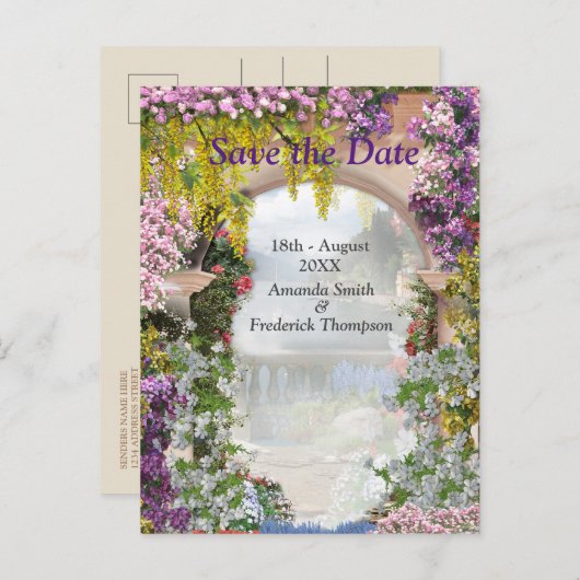 Italienisches Land Zuhause im Freien Ankündigungspostkarte (Vorne/Hinten)