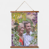 Italienisches Land Zuhause im Freien Wandteppich Mit Holzrahmen (Vorderseite)