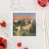 Italienisches Landhaus mit rotem Dach Serviette (Beispiel)