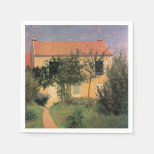 Italienisches Landhaus mit rotem Dach Serviette
