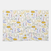 Italienisches Lebensmittel mit Handzeichen Geschirrtuch (Horizontal)