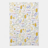 Italienisches Lebensmittel mit Handzeichen Geschirrtuch (Vertikal)