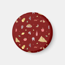 Italienisches Lebensmittelmuster. Nahtlose italien Magnet