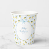 Italienisches Lemon Blue Bow Paper Pappbecher (Vorderseite)