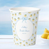Italienisches Lemon Blue Bow Paper Pappbecher