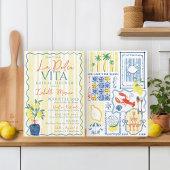 Italienisches Lemon Blue La Dolce Vita Brautparty Einladung