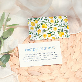 Italienisches Lemon Brautparty Beilage Rezept Anfr Begleitkarte