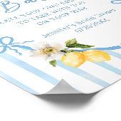 Italienisches Lemon Brautparty Blume Bar Poster (Ecke)