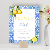 Italienisches Lemon Brautparty Blume Bar Sign Post Poster