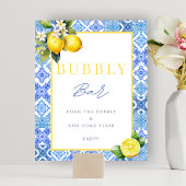 Italienisches Lemon Brautparty Bubbly Bar Sign Pos Poster