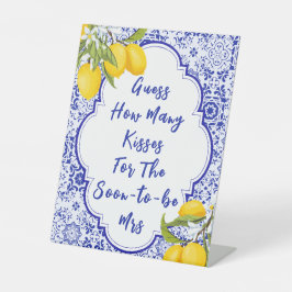 Italienisches Lemon Brautparty Raten Sie wie viele Sockelschild