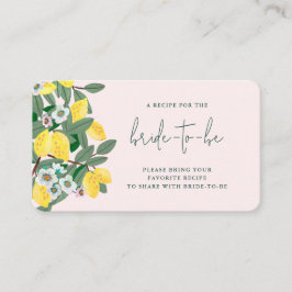 Italienisches Lemon-Brautparty - Rezept Begleitkarte