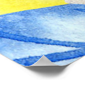 Italienisches Lemon Floral Brautparty Geschenke Poster (Ecke)