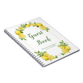 Italienisches Lemon Greenerity Frame Wedding Gäste Notizblock (Rechte Seite)
