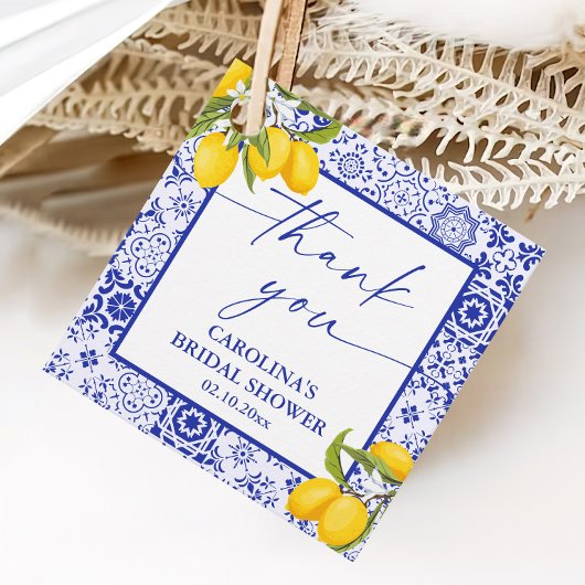 Italienisches Lemon Main Squeeze Brautparty Vielen Geschenkanhänger