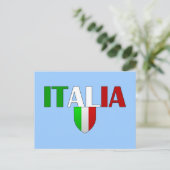 Italienisches Logo-Fahne für Italiener Postkarte (Stehend Vorderseite)