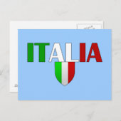 Italienisches Logo-Fahne für Italiener Postkarte (Vorne/Hinten)