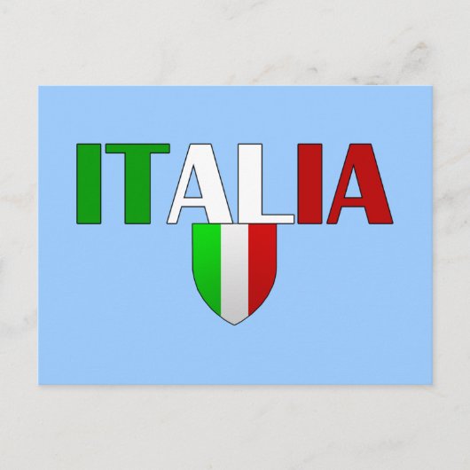Italienisches Logo-Fahne für Italiener Postkarte (Vorderseite)