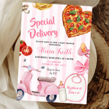 Italienisches Mädchen-Baby-Shower-Pizza-Sonderlief