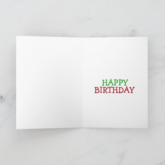 "ITALIENISCHES MÄDCHEN" GLÜCKLICH GEBURTSTAG KARTE (Innenseite)