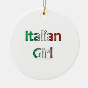 "ITALIENISCHES MÄDCHEN" ODER NUR FÜR SPASS ORNAMEN KERAMIKORNAMENT