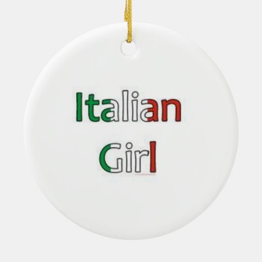 "ITALIENISCHES MÄDCHEN" ODER NUR FÜR SPASS ORNAMEN KERAMIKORNAMENT (Hinten)