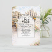 Italienisches Mailand That's Amore Brautparty Einladung (Stehend Vorderseite)