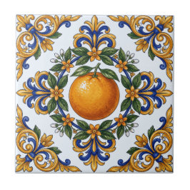 Italienisches Majolika-Orangen-Zitrus-Design Fliese