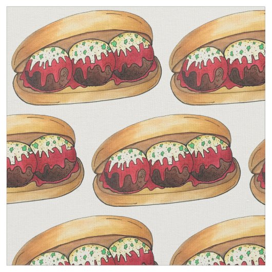 Italienisches Meatball Fleisch Ball Sub Sandwich M Stoff (Nahaufnahme)