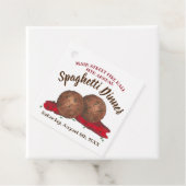 Italienisches Meatballs Spaghetti Wohltätigkeit Ev Geschenkanhänger (Beispiel)