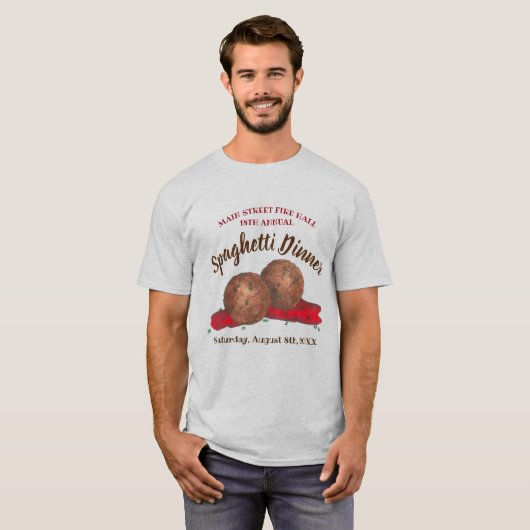 Italienisches Meatballs Spaghetti Wohltätigkeit Ev T-Shirt (Vorne ganz)